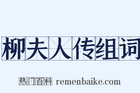 柳夫人传组词是什么意思的图片